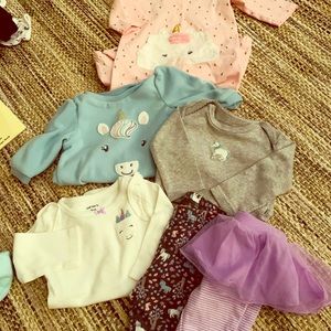 3-6 moths Unicorn outfits package